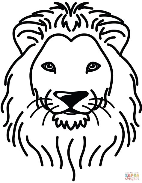 Lion Head Printable